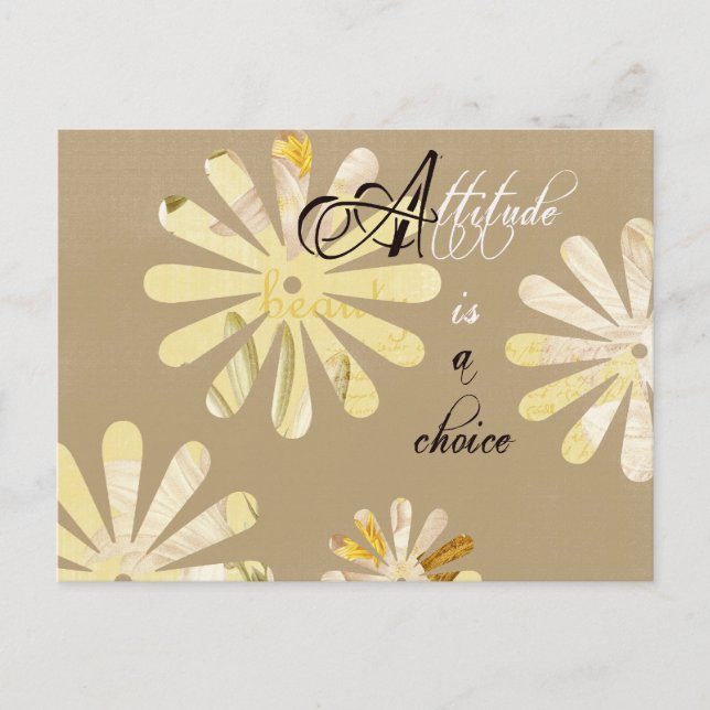 Postal La actitud es una opción (Anverso)