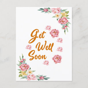 Postal La acuarela floral se pone bien pronto postcard
