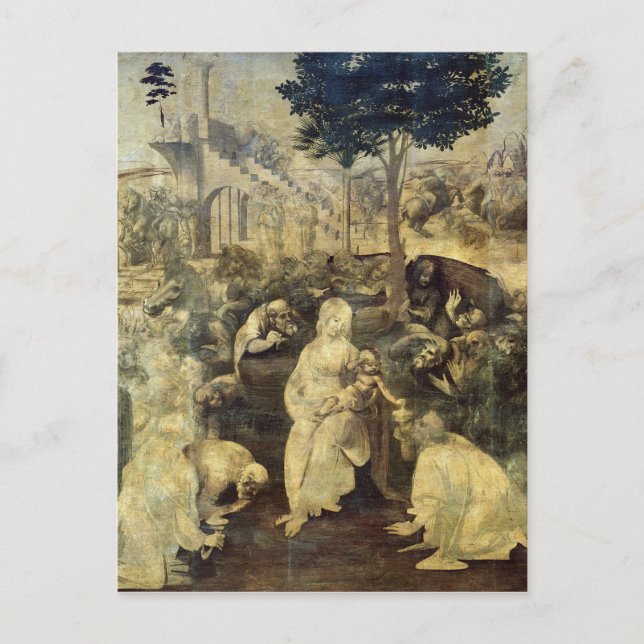 Postal La Adoración del Magi, 1481-2 (Anverso)