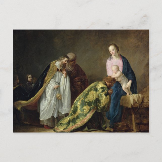 Postal La adoración del Magi, 1638 (Anverso)