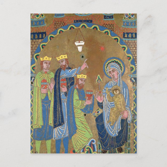 Postal La Adoración del Magi, c.1189 (Anverso)