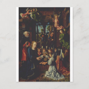 Postal La Adoración del Niño Cristo