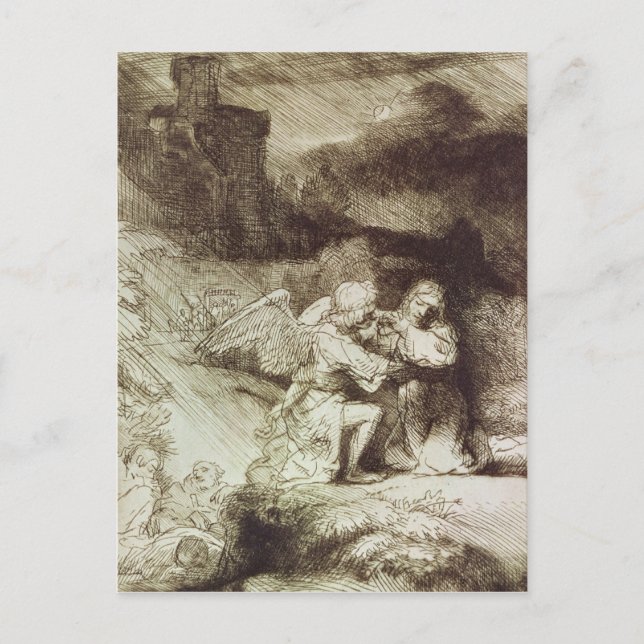 Postal La agonía en el jardín (Anverso)