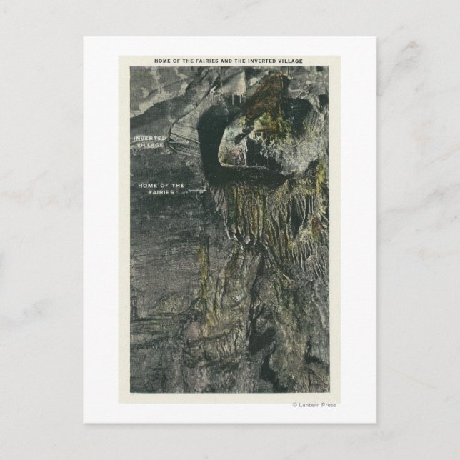 Postal La aldea invertida y la vista del hogar de las had (Anverso)
