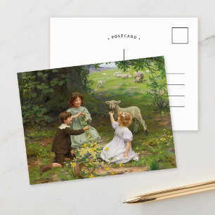 Postal La alegría de la primavera   Arthur John Elsley