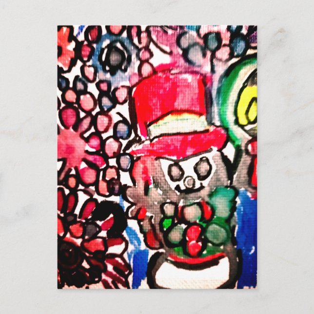 Postal La alegría de los Snowman (Anverso)