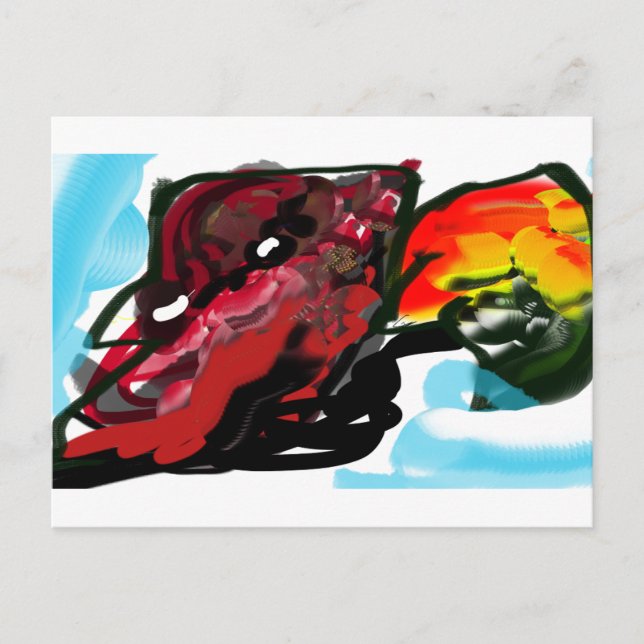 Postal La alegría del cardenal norte de otoño (Anverso)