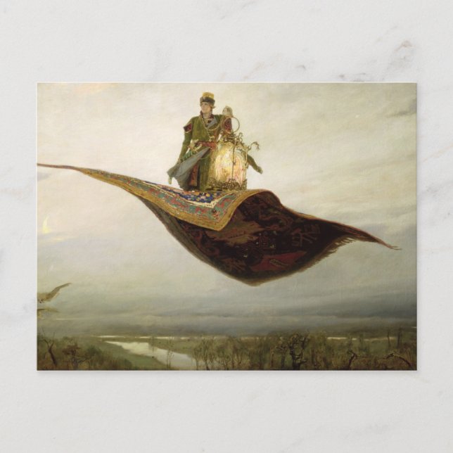 Postal La alfombra mágica, 1880 (Anverso)