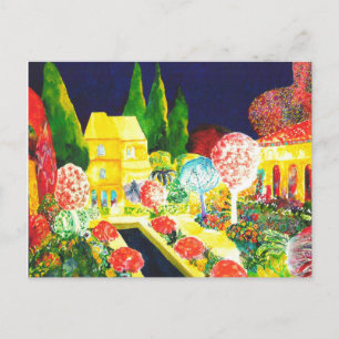 Postal La Alhambra de noche.