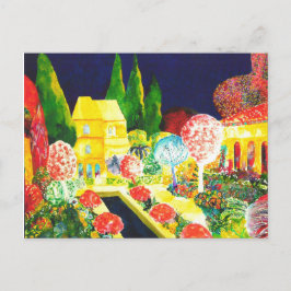 Postal La Alhambra de noche.