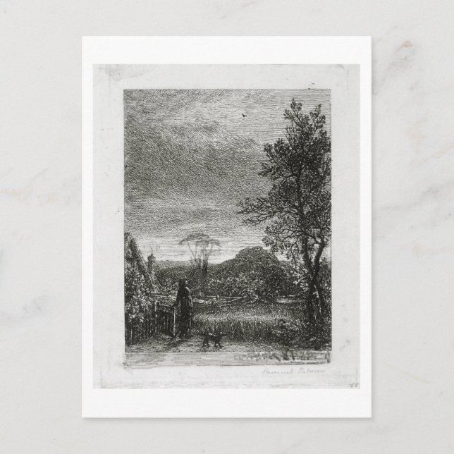 Postal La alondra (grabado) (Anverso)