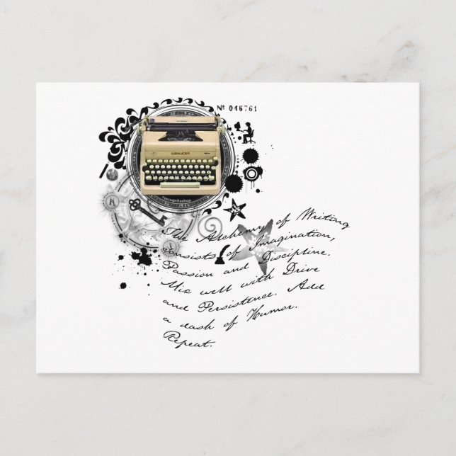Postal La alquimia de la escritura (Anverso)