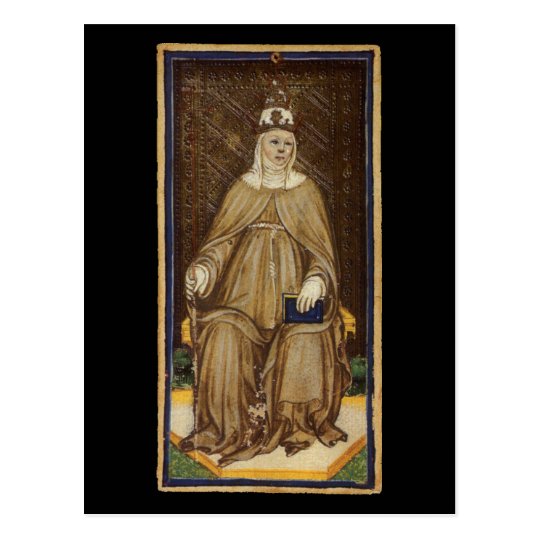 Postal La alta carta de tarot de la sacerdotisa