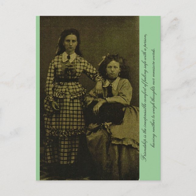 Postal La amistad es la comodidad inexpresable… (Anverso)