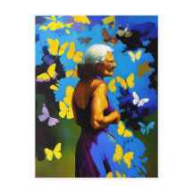 La anciana y las mariposas