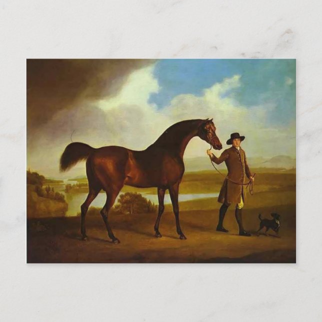 Postal La andanada de Earl Grosvenor por George Stubbs (Anverso)
