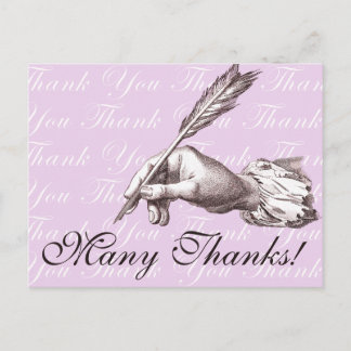 Postal La antigua pluma de Quill Point Pen escribe una no