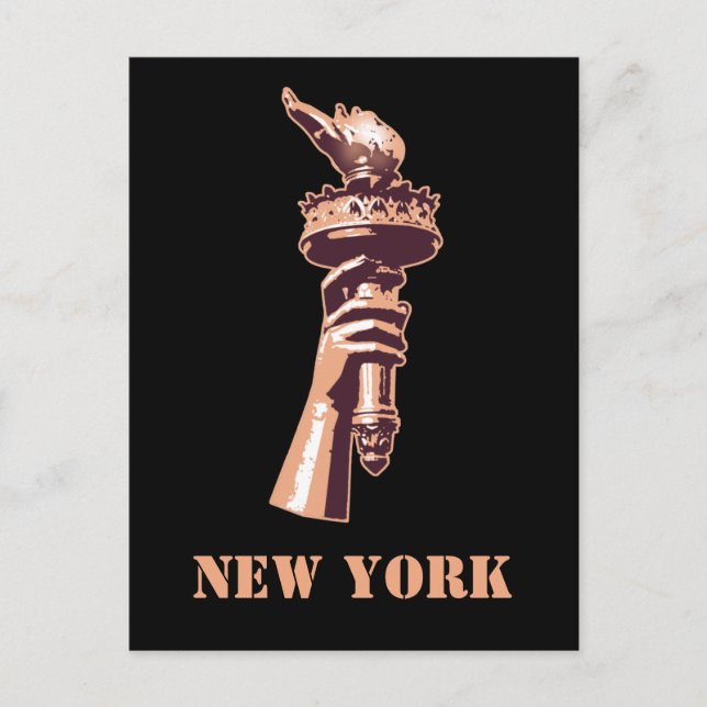 Postal La antorcha de la libertad, Nueva York (Anverso)