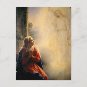 Postal La Anunciación a la Beata Virgen, Carl Bloch