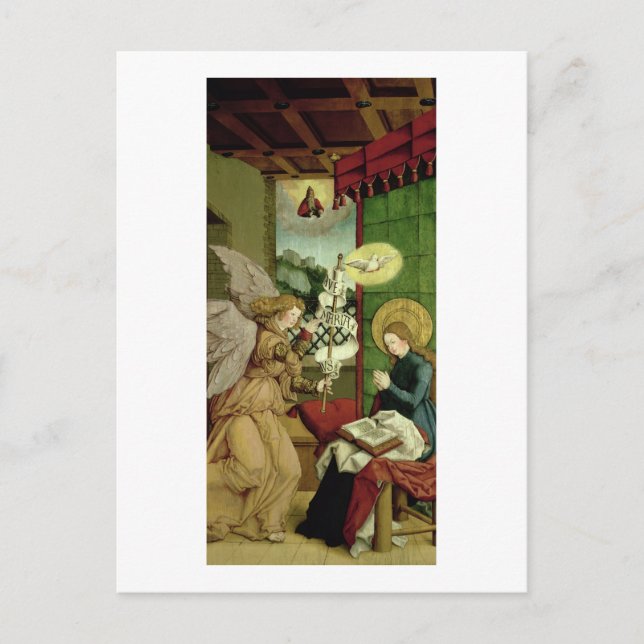 Postal La Anunciación (aceite en el panel) (Anverso)