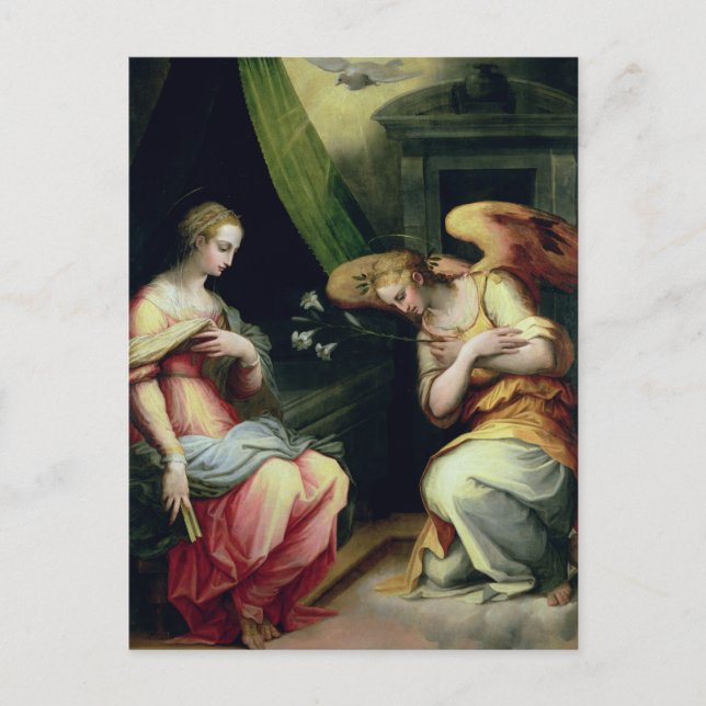 Postal La Anunciación (aceite en el panel) 3 (Anverso)