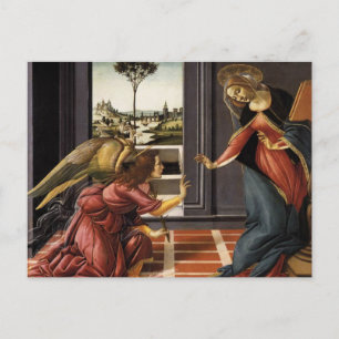 Postal La Anunciación de Botticelli