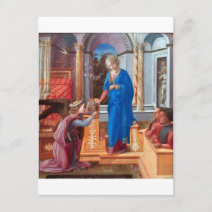 Postal La Anunciación, Filippo Lippi, 1440