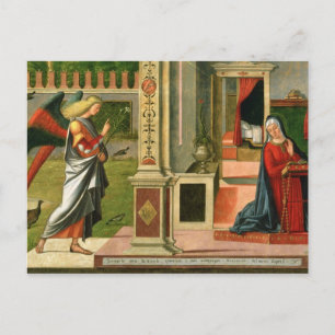 Postal La Anunciación (petróleo en panel) (detalle de 120