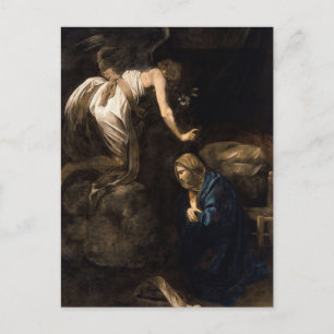 Postal La Anunciación por Caravaggio