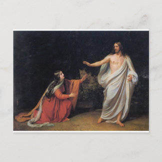 Postal La apariencia de Cristo ante María Magdalena