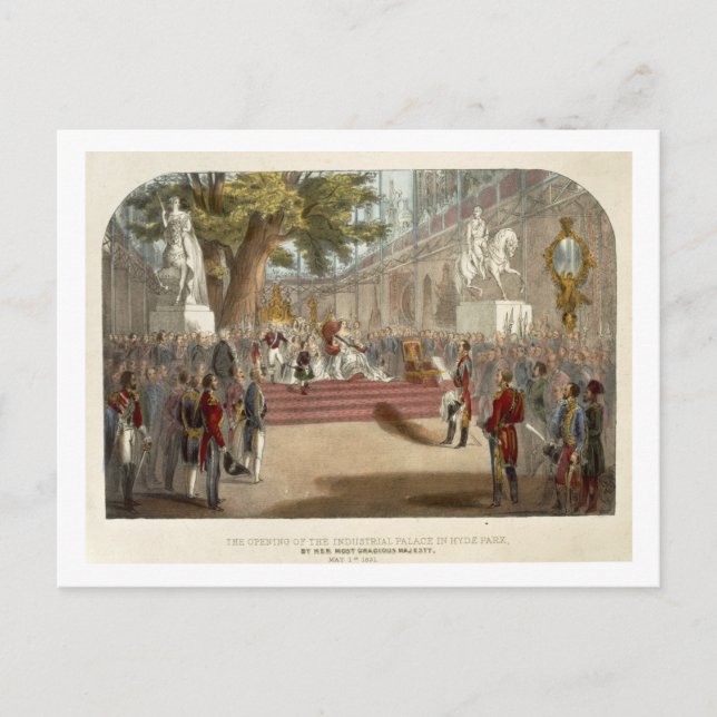 Postal La apertura por la Reina Victoria del Pa industria (Anverso)