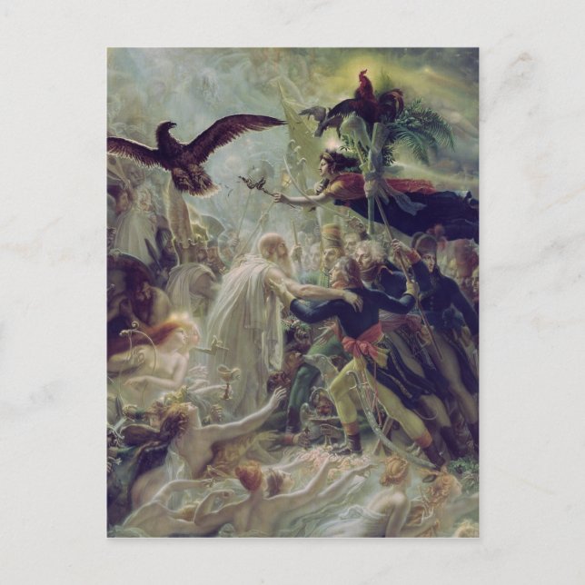 Postal La apoteosis de los héroes franceses (Anverso)