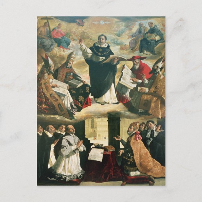 Postal La apoteosis de Santo Tomás de Aquinas, 1631 (Anverso)