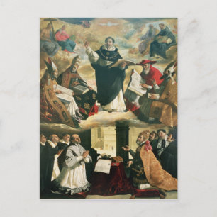 Postal La apoteosis de Santo Tomás de Aquinas, 1631