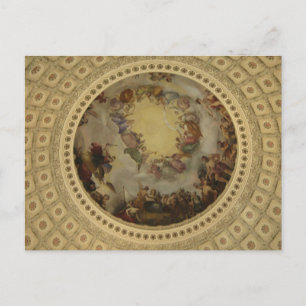Postal La apoteosis del Capitolio de Washington Rotunda