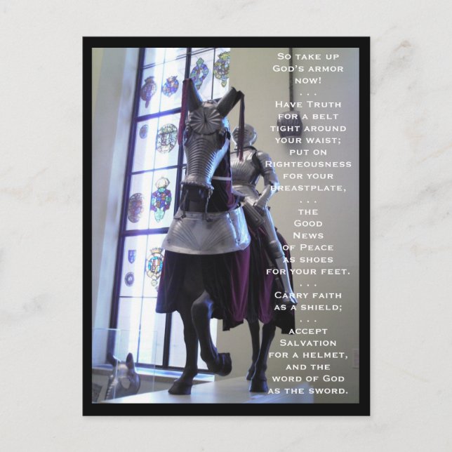 Postal La armadura de dios (caballo) (Anverso)