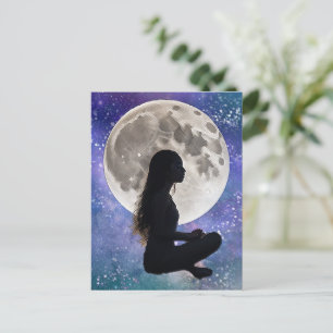 Postal La armonía de la serenidad lunar: Hija del místico