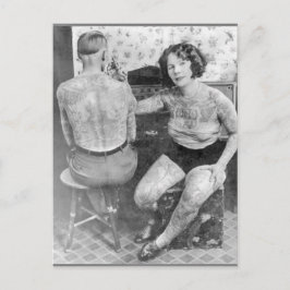 Postal La artista Lady Tattoo