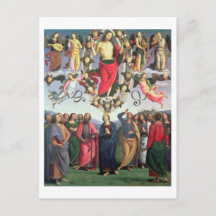Postal La Ascensión de Cristo, 1495-98 (petróleo en el pa
