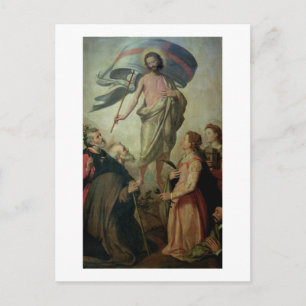 Postal La Ascensión de Cristo, 1595 (petróleo en el panel