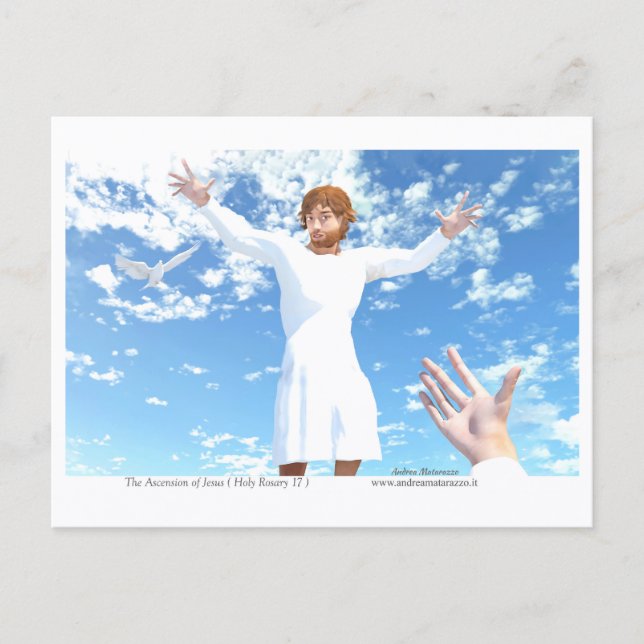 Postal La Ascensión de Jesús (Anverso)