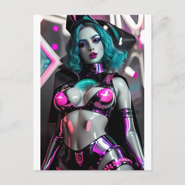 Postal La astro-bruja del Ceti-Alpha 4 (Anverso)