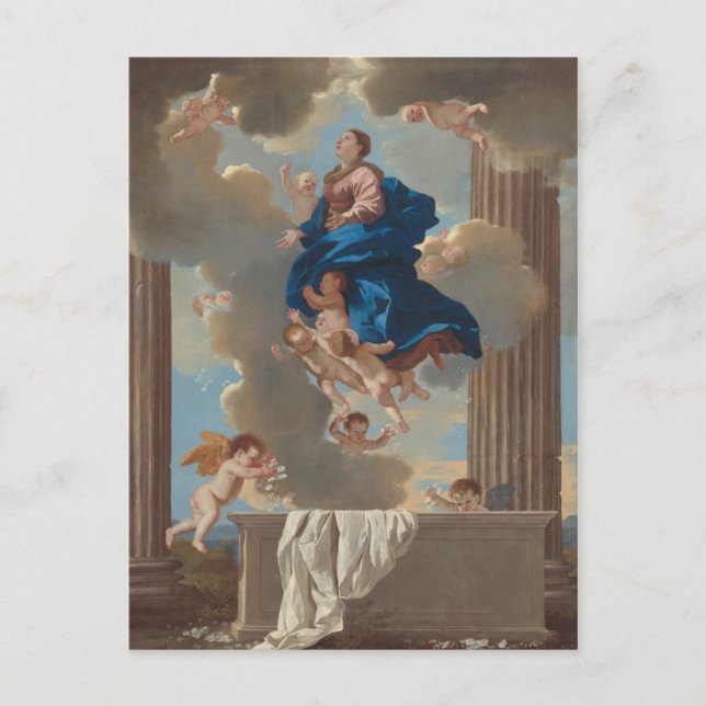 Postal La asunción de la Virgen (Anverso)