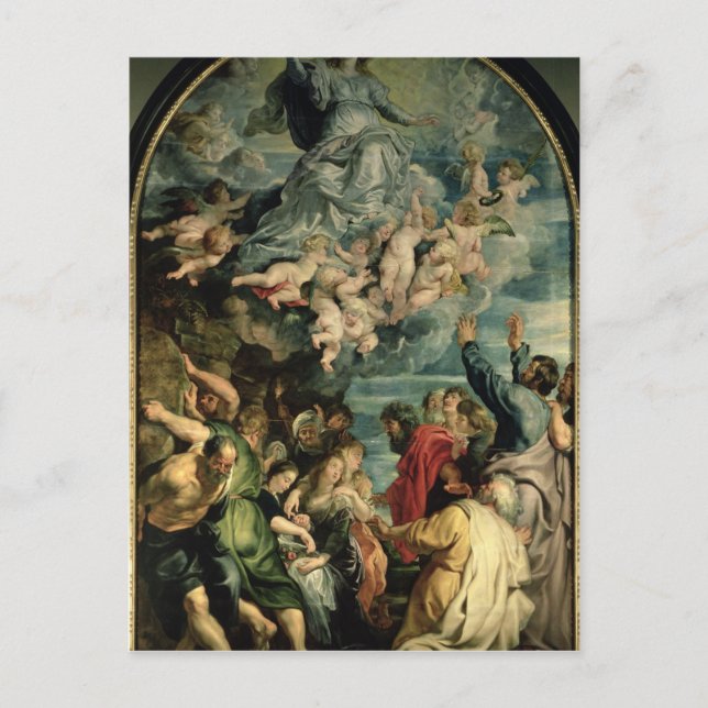 Postal La asunción del retablo vírgen, 1611/14 (Anverso)
