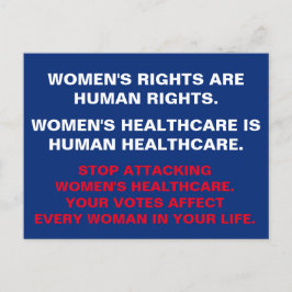 Postal La atención de la salud de la mujer es atención de