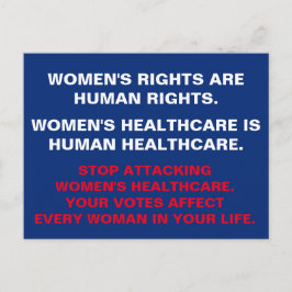 Postal La atención de la salud de la mujer es atención de
