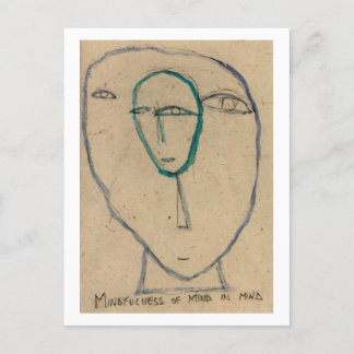 Postal La atención en la mente. Concepto budista