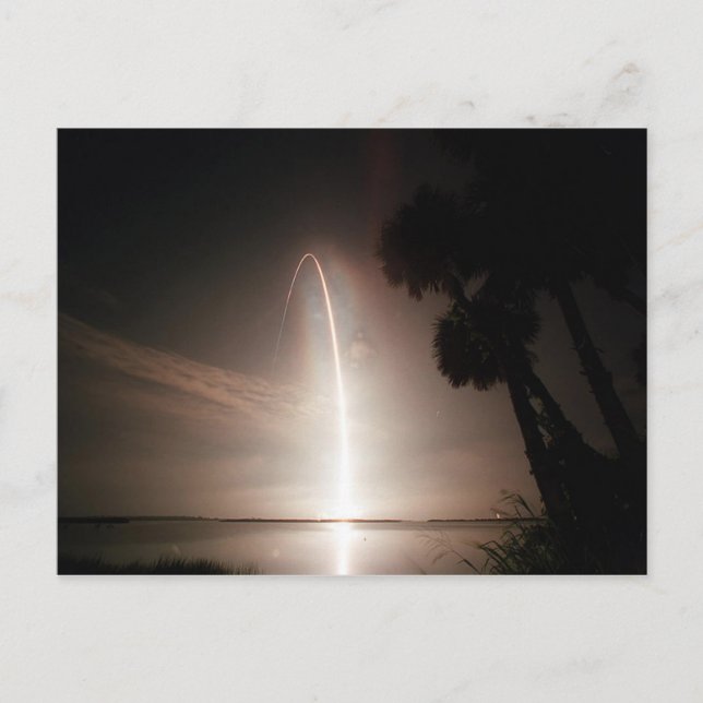 Postal La Atlántida a estar en órbita (Anverso)