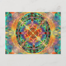 Postal La Atlántida inspiró la mandala del arco iris