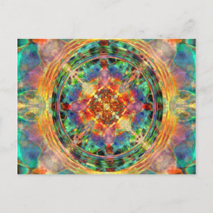 Postal La Atlántida inspiró la mandala del arco iris
